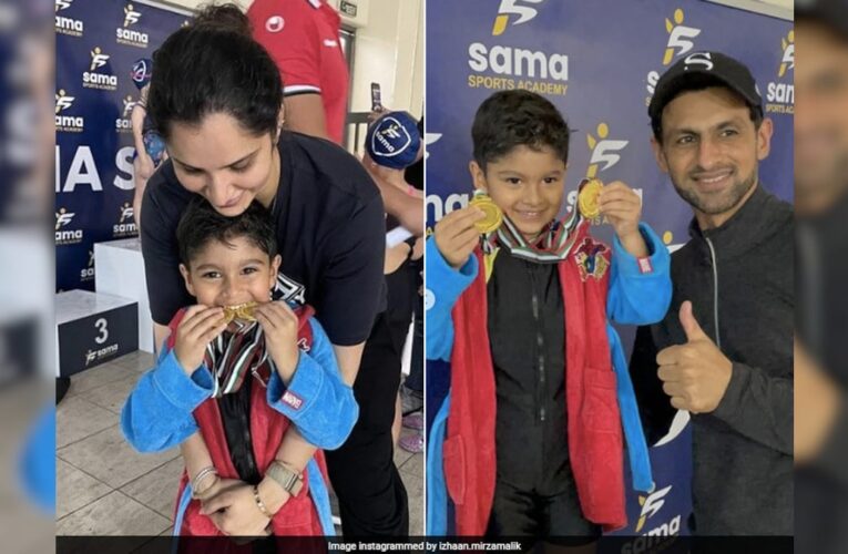 Sania Mirza, Shoaib Malik Celebrate Son’s Swimming Competition Feat. Pics Viral