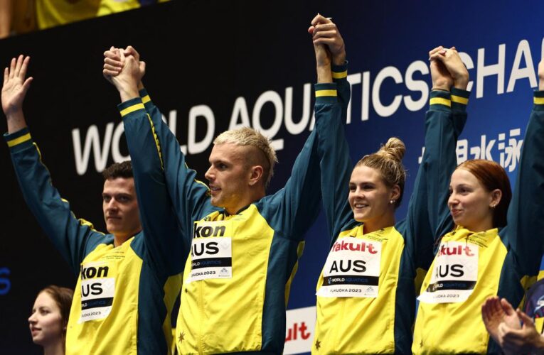 World Aquatics Championships: Australia break mixed 4x100m freestyle relay world record