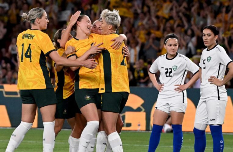 Australia women’s football team thumps Uzbekistan 10-0 to seal Olympic berth