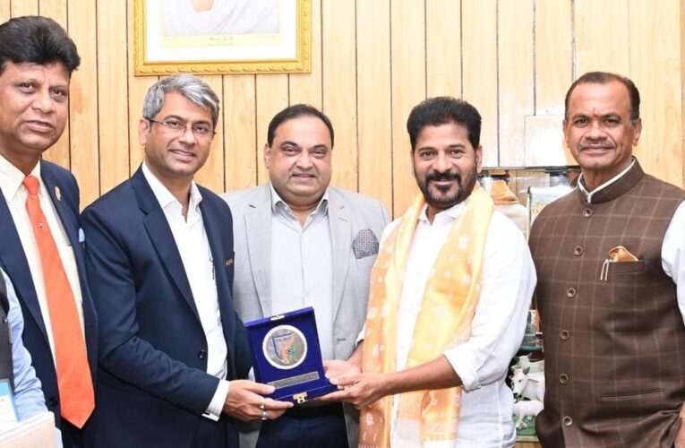 AIFF chief meets Telangana CM for discussions on World Cup qualifier