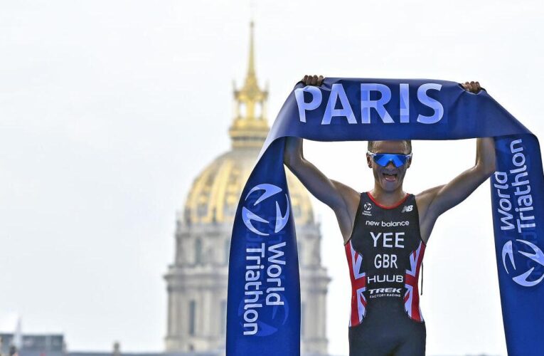 Britain’s Alex Yee swims in Seine to win Paris Olympics triathlon test event