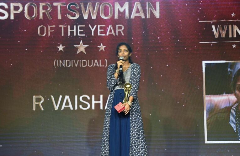 R Vaishali wins Sportswoman of the Year (Individual) at Sportstar Aces Awards 2024