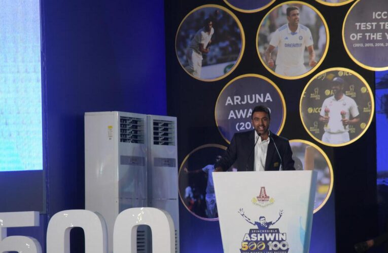 Kumble hails Ashwin as one of India’s greatest match-winners during felicitation ceremony organised by TNCA