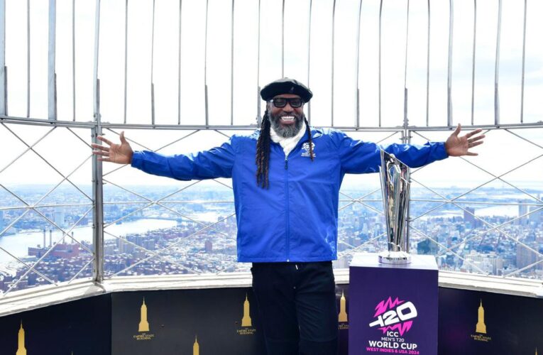 T20 World Cup 2024: Chris Gayle kicks off ‘Out of this world’ trophy tour by lighting up the Empire State Building