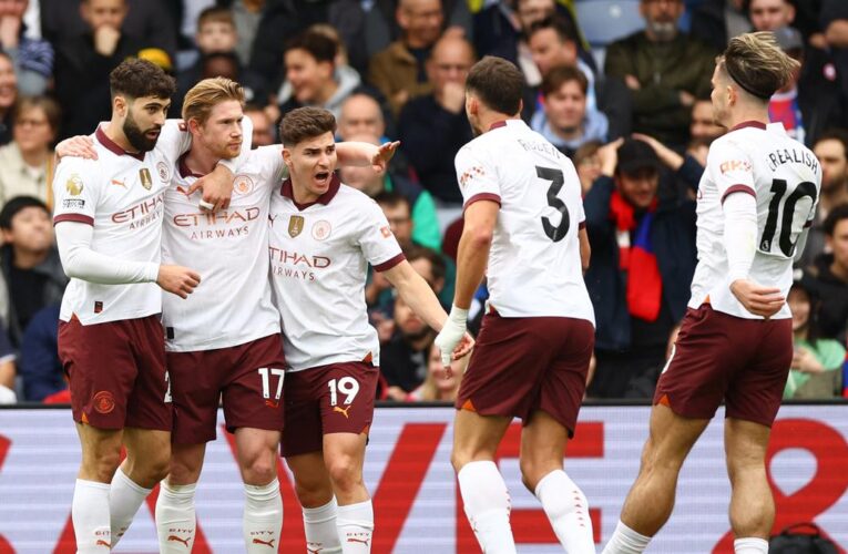 Manchester City vs Crystal Palace, Live score, Premier League 2023-24: MCI 1-1 CRY at halftime, De Bruyne cancels Mateta’s opener