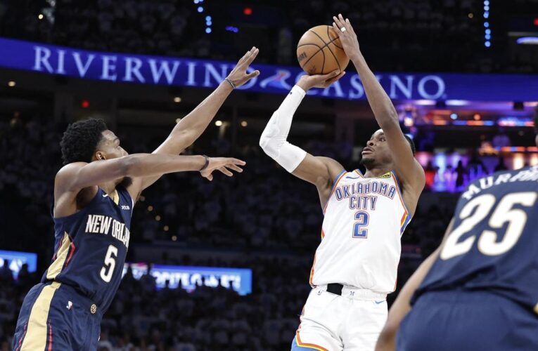 NBA roundup: Thunder escape upset to clip Pelicans; Bucks overpower Pacers