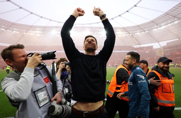 Match in pictures: Bayer Leverkusen beats Werder Bremen 5-0 to win first-ever Bundesliga title