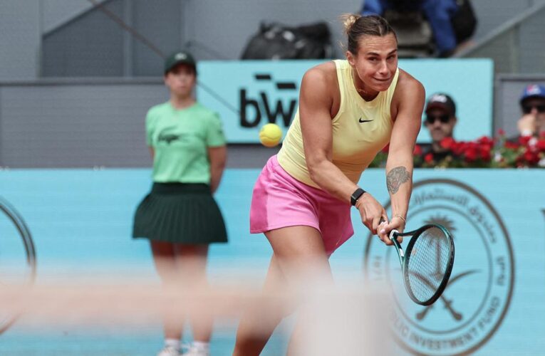 Defending champion Sabalenka struggles through in Madrid Open