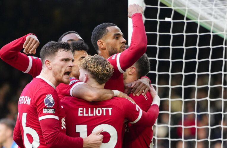 Premier League 2023-24: Liverpool beats Fulham 3-1 to climb level with Arsenal