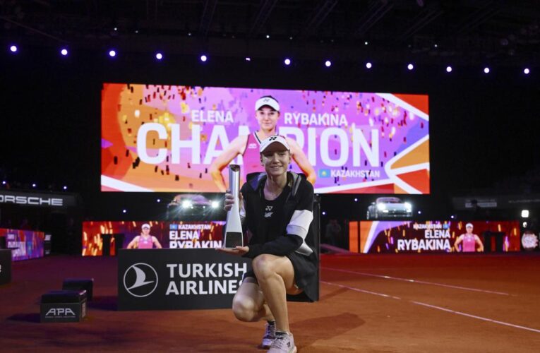 Rybakina strolls to Stuttgart title in straight-sets win over Kostyuk