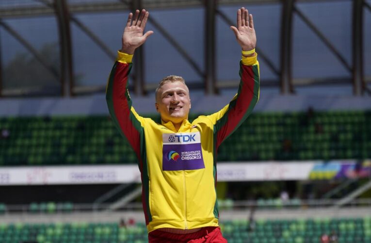 Lithuania’s Mykolas Alekna breaks discus throw world record that stood since 1986