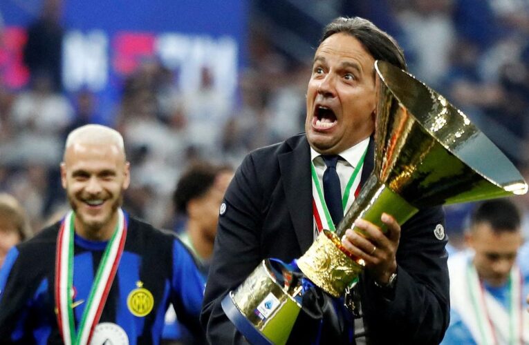 Inter Milan’s Simone Inzaghi named Serie A coach of the season