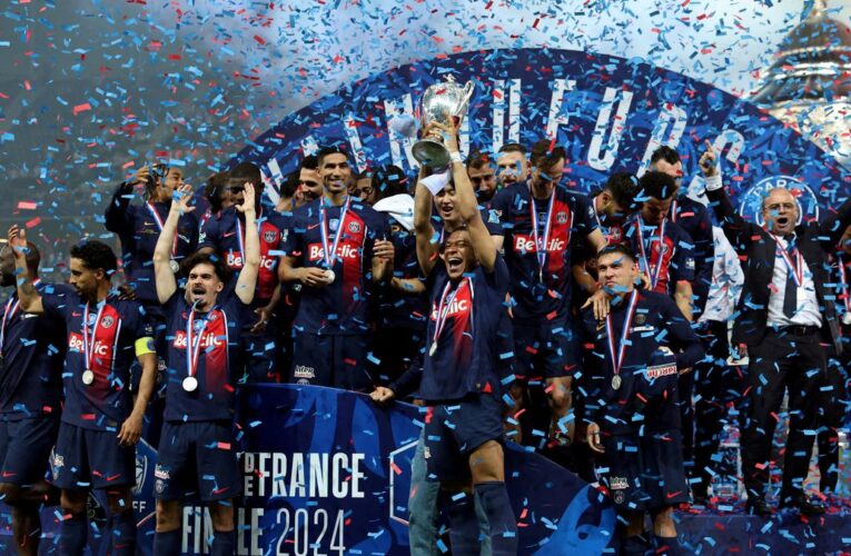 PSG beats Lyon 2-1 to win French Cup in Mbappe’s last game