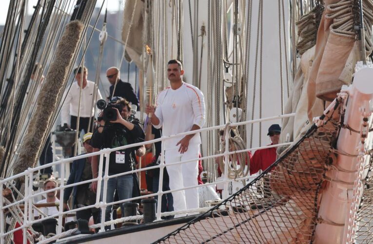 Paris 2024 Olympics: Swimmer Florent Manaudou becomes first torch carrier in France as relay heads to Marseille