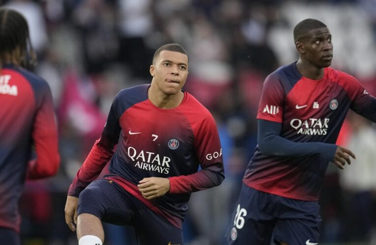 PSG says Mbappe won’t play against Nice in French league because of hamstring pain