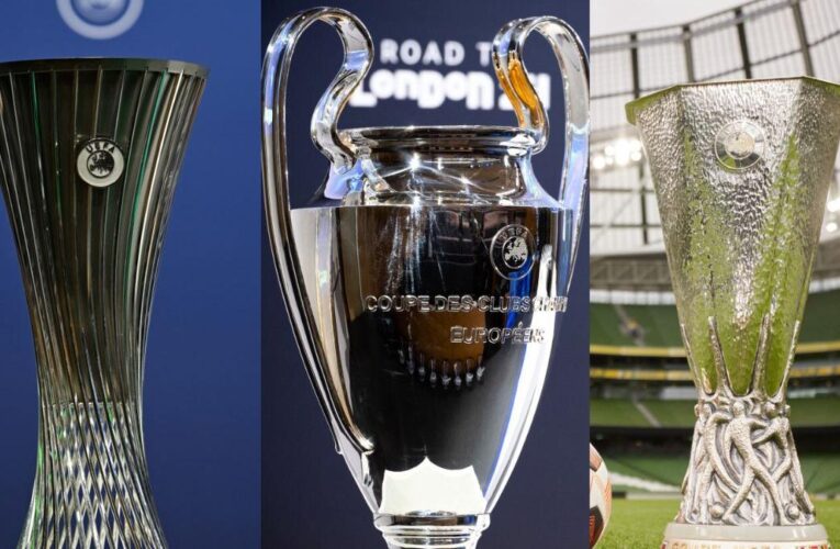 Which teams have won league titles and qualified for UEFA Champions League, Europa, Conference league this season?