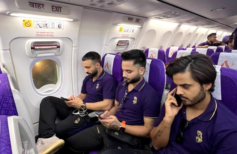 KKR’s adventurous trip after bad weather affects charter flight trip to Kolkata