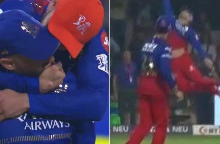 Virat Kohli Kisses Faf Du Plessis After RCB Skipper Takes ‘Superman’ Catch vs CSK – Watch