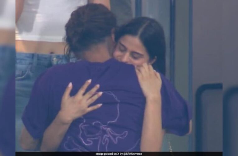 “I’m So Happy”: Teary-Eyed Suhana Khan Hugs Dad Shah Rukh As KKR Lift IPL 2024 Title. Watch