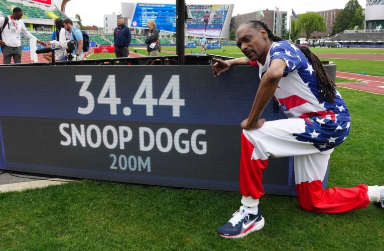 Snoop Dogg lights up US Olympic trials in sprint, commentary stint