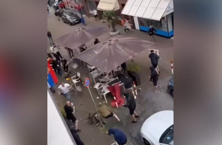 Euro 2024 – All Hell Breaks Loose As England, Serbia Fans Indulge In Violent Brawl. Watch