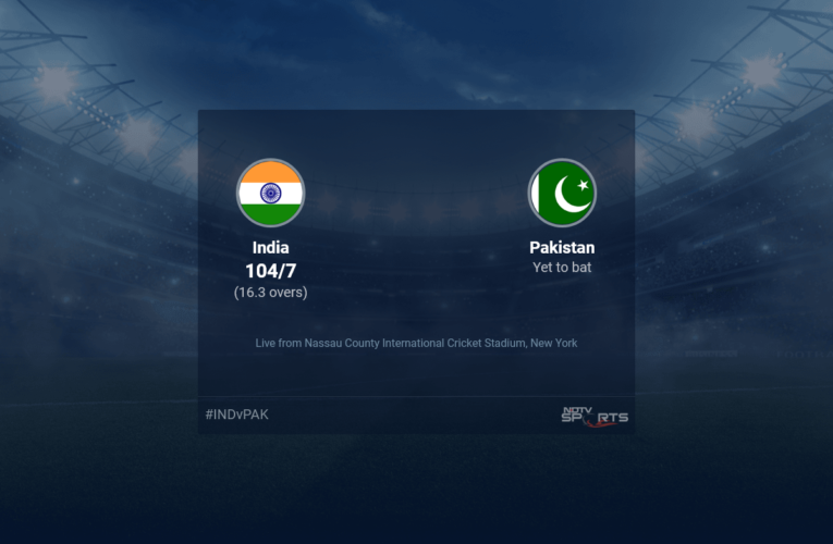 India vs Pakistan live score over Match 19 T20 16 20 updates
