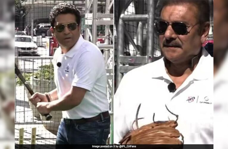 Sachin Tendulkar Tries His Hand At Baseball As Ravi Shastri Turns Pitcher. Watch