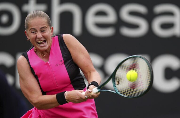 Wimbledon 2024: Ostapenko wins Eastbourne opener as Rybakina withdraws