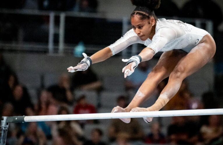 Skye Blakely out of paris olympics gymnastics trials suffers Achilles injury