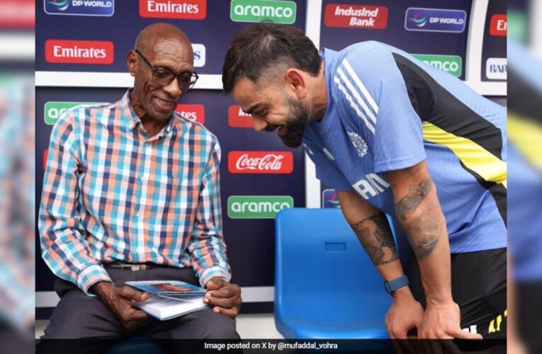 Virat Kohli Presented With ‘Special Gift’ As He Meets West Indies Legend Wesley Hall