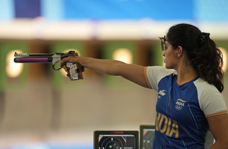 Paris 2024 Olympics: Manu Bhaker qualifies for women’s 10m air pistol final, Rhythm finishes 15th