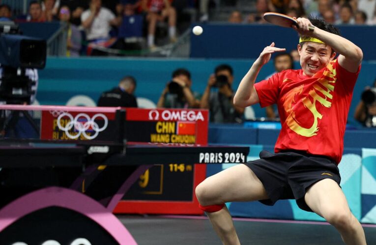 Paris 2024 Olympics: China mixed doubles gold medallist Wang Chuqin’s joy cut short by paparazzi paddle accident