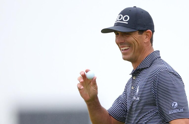 British Open: Horschel shines in rain to lead after brutal third round