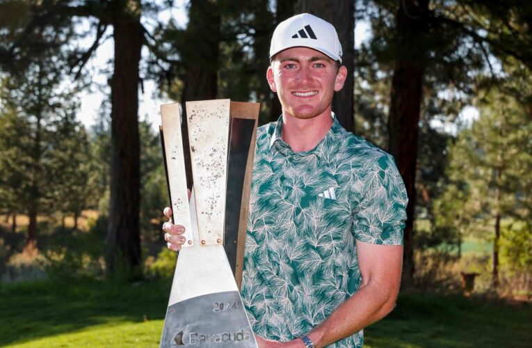 Dunlap, 20, makes history with PGA Tour Barracuda Championship win