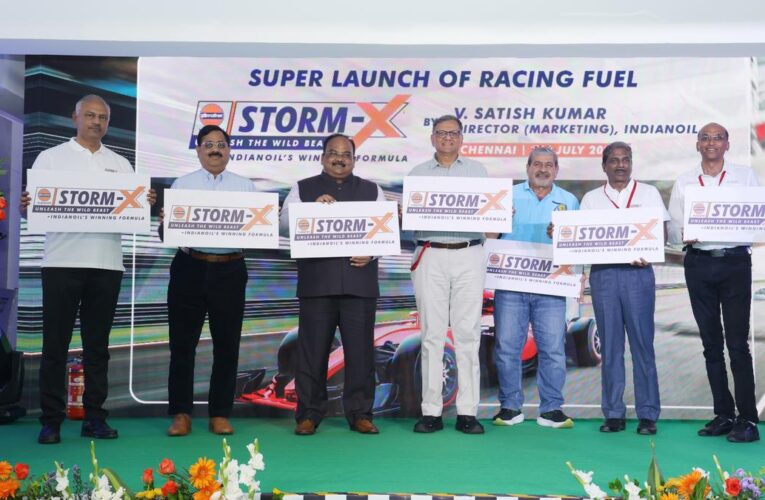 IndianOil launches ‘STORM-X’ racing fuel during MRF Indian National Car Racing Championship