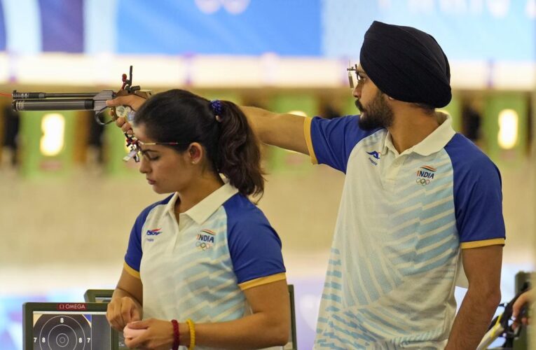 Manu Bhaker, Sarabjot Singh win bronze in 10m Air Pistol Mixed Team event at Paris 2024 Olympics