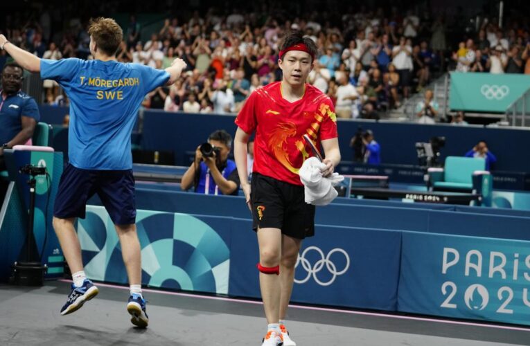 Paris 2024 Olympics: China’s World No. 1 Wang Chuqin loses in round of 32 after table tennis bat broken