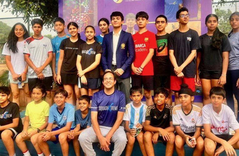 World junior squash bronze medallist Shaurya Bawa felicitated by his long-time coach