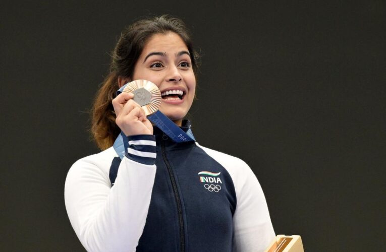 Manu Bhaker wins bronze in 10m pistol shooting, becomes India’s first female Olympic medallist in shooting