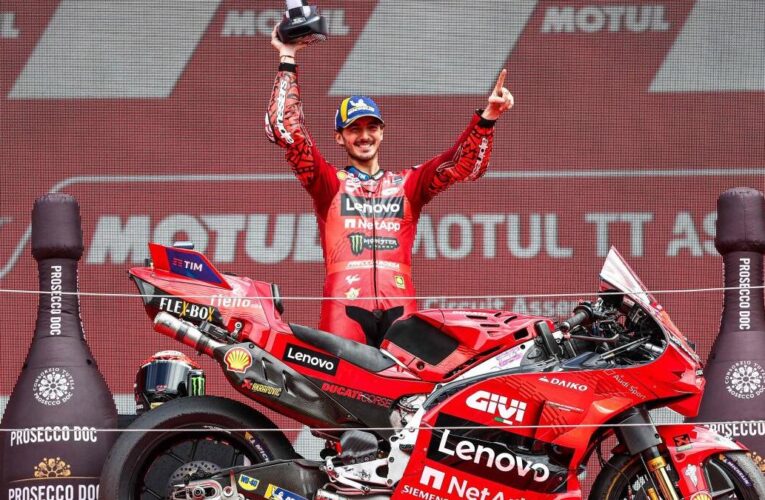 Motorsport weekend wrap: Bagnaia claims hat-trick at Dutch GP; Russell beneficiary of Verstappen-Norris scuffle in Austria