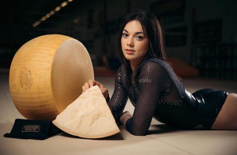 Perfect pairing! Italian gymnast sponsored by parmesan cheese company goes viral during Paris Olympics