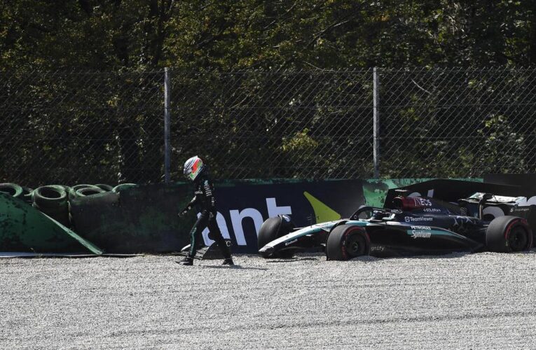 Kimi Antonelli crashes in F1 practice debut with Mercedes