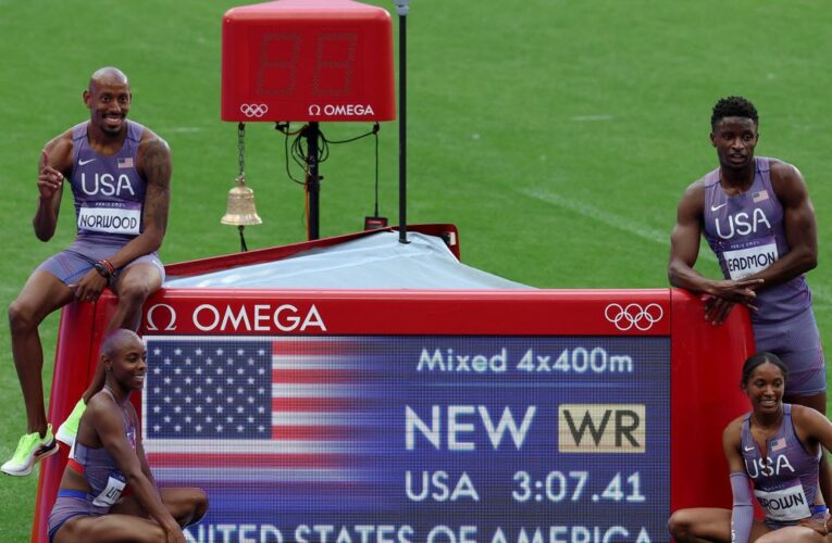 Paris Olympics 2024: USA sets new world record in mixed 4x400m relay