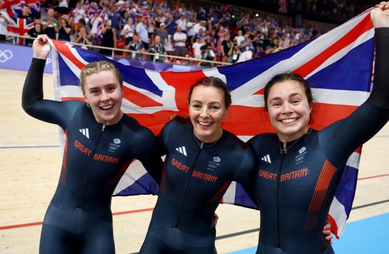 Paris 2024 Olympics: Britain’s women power to cycling team sprint gold as records tumble