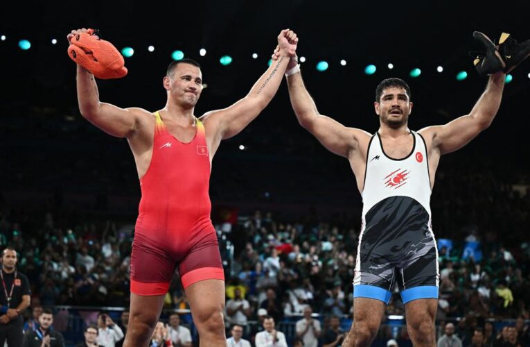 Paris 2024 Olympics: Turkey’s Akgul, Kyrgyzstan’s Lazarev retire after wrestling for bronze