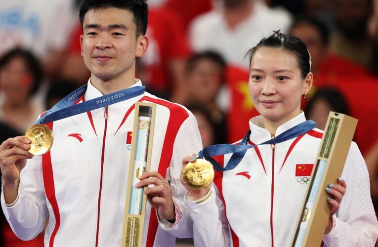 Paris 2024 Olympics: Chinese pair Zheng-Huang thrash South Koreans to win mixed doubles gold