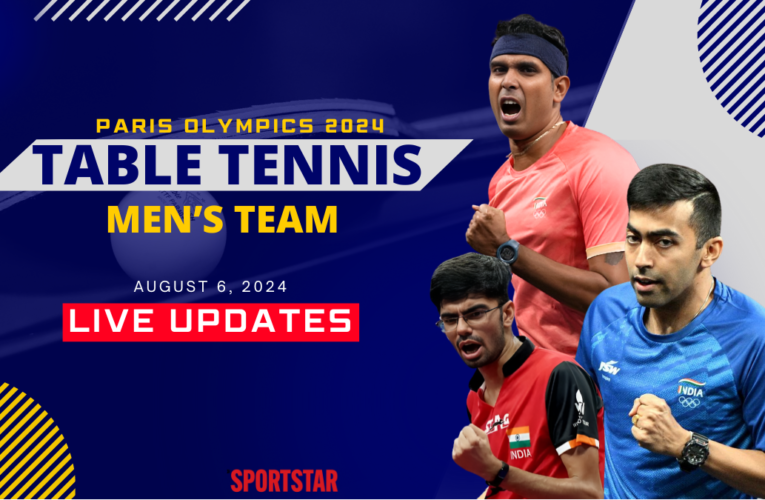 India vs China, Table Tennis men’s team LIVE Score, Round of 16 – Paris Olympics 2024 updates