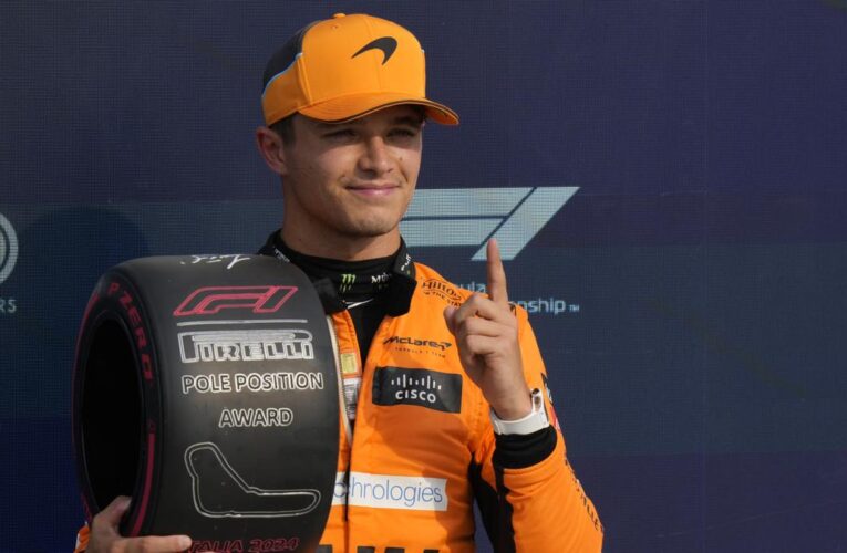 Italian Grand Prix: Lando Norris takes pole ahead of champion Verstappen