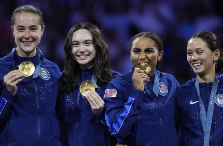 Paris 2024 Olympics: US wins historic gold in women’s foil team event