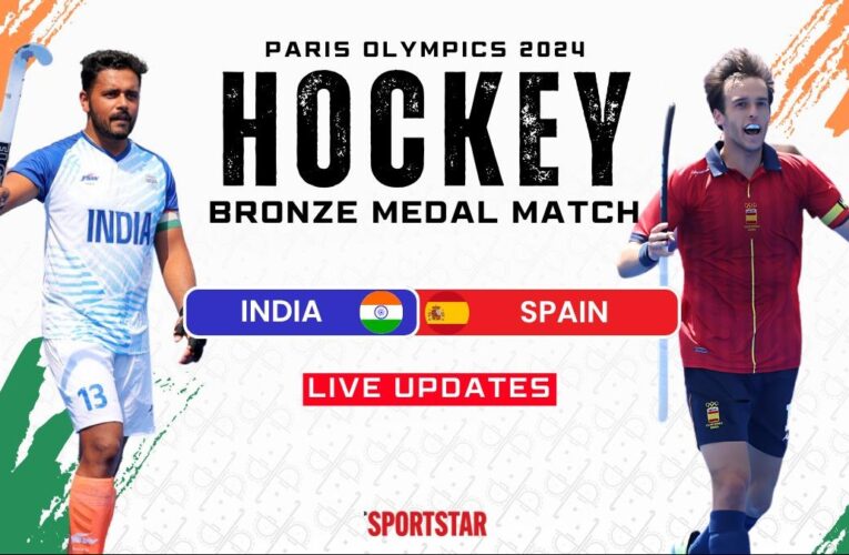 India vs Spain LIVE Score, men’s hockey bronze medal match, Paris 2024 Olympics: IND-ESP, India in action against Spain- match updates